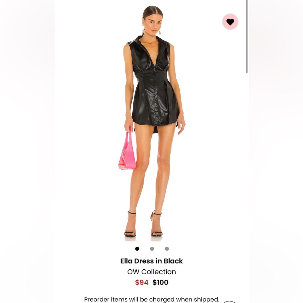 Revolve Leather Mini Dress